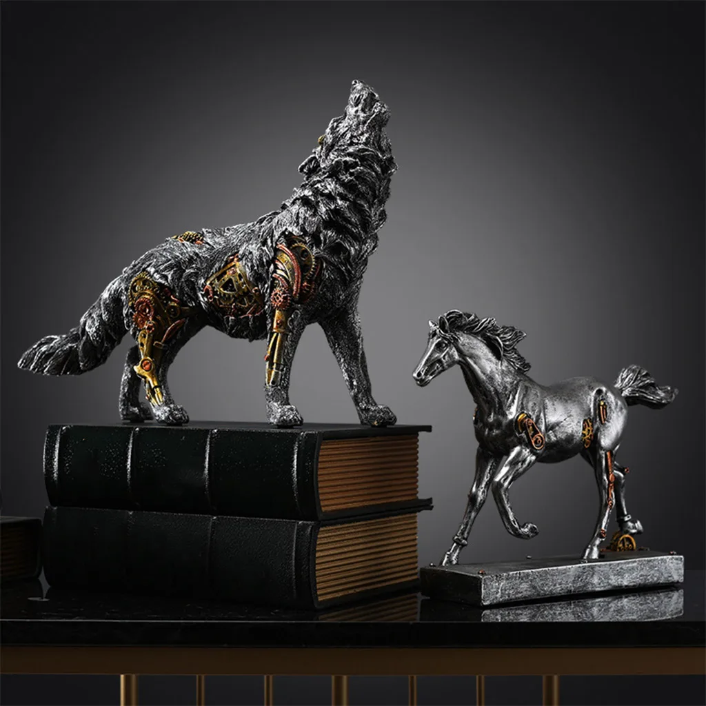 Home Decor Crafts Miniature Animal Figurine Resin Animal Sculpture Ornament