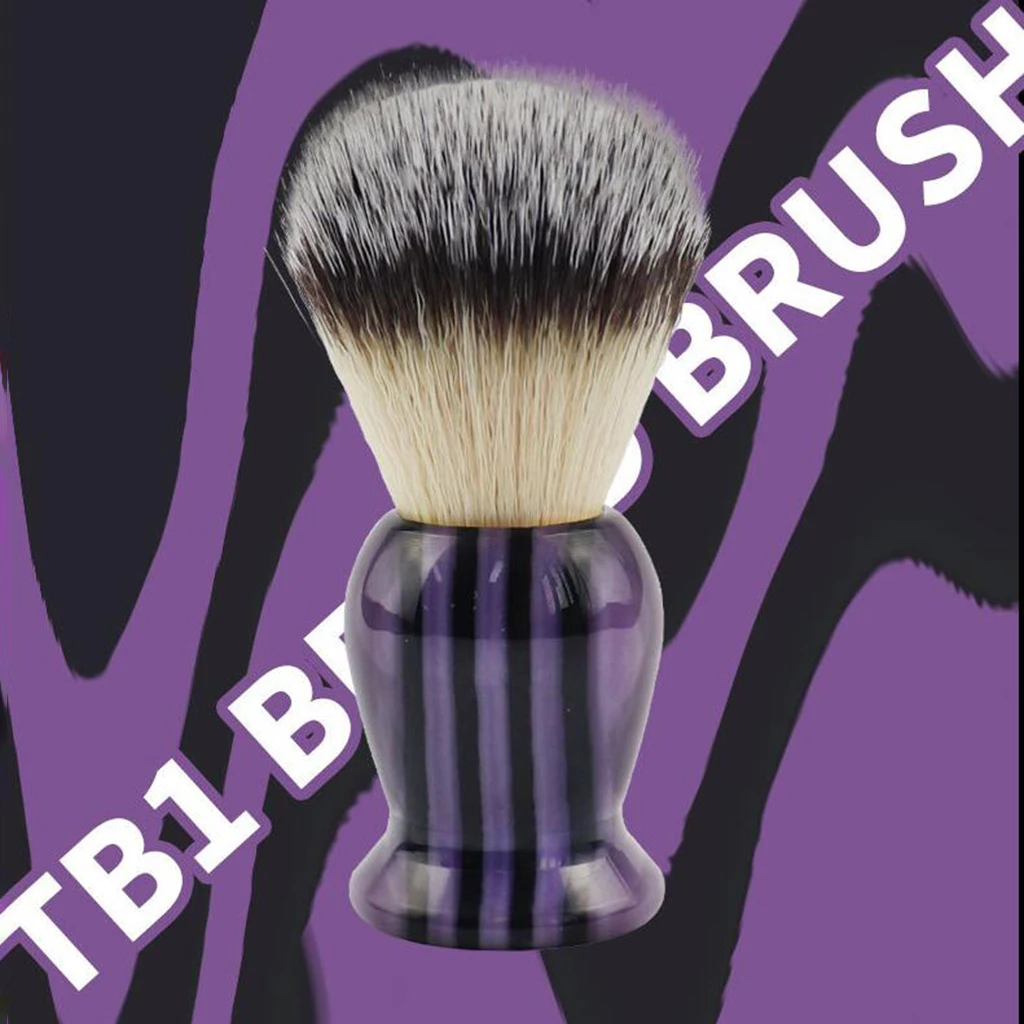 Hand Crafted Shaving Brush for Men, Professional Hair Salon Tool with Hard Plastic Handle, Suitable for Both Home and Journey