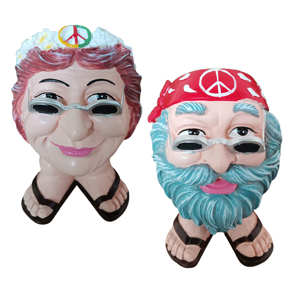 Funny Muggle Face Plant Planter Pot 3D Head Statue Garden Tabletop Ornaments