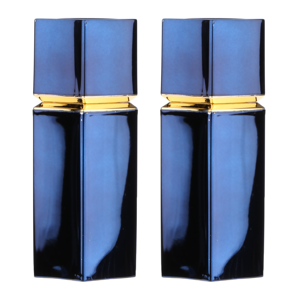 2x Lip Gloss Tube Blue Plastic DIY Lipstick Containers Lip Balm Holder Vials