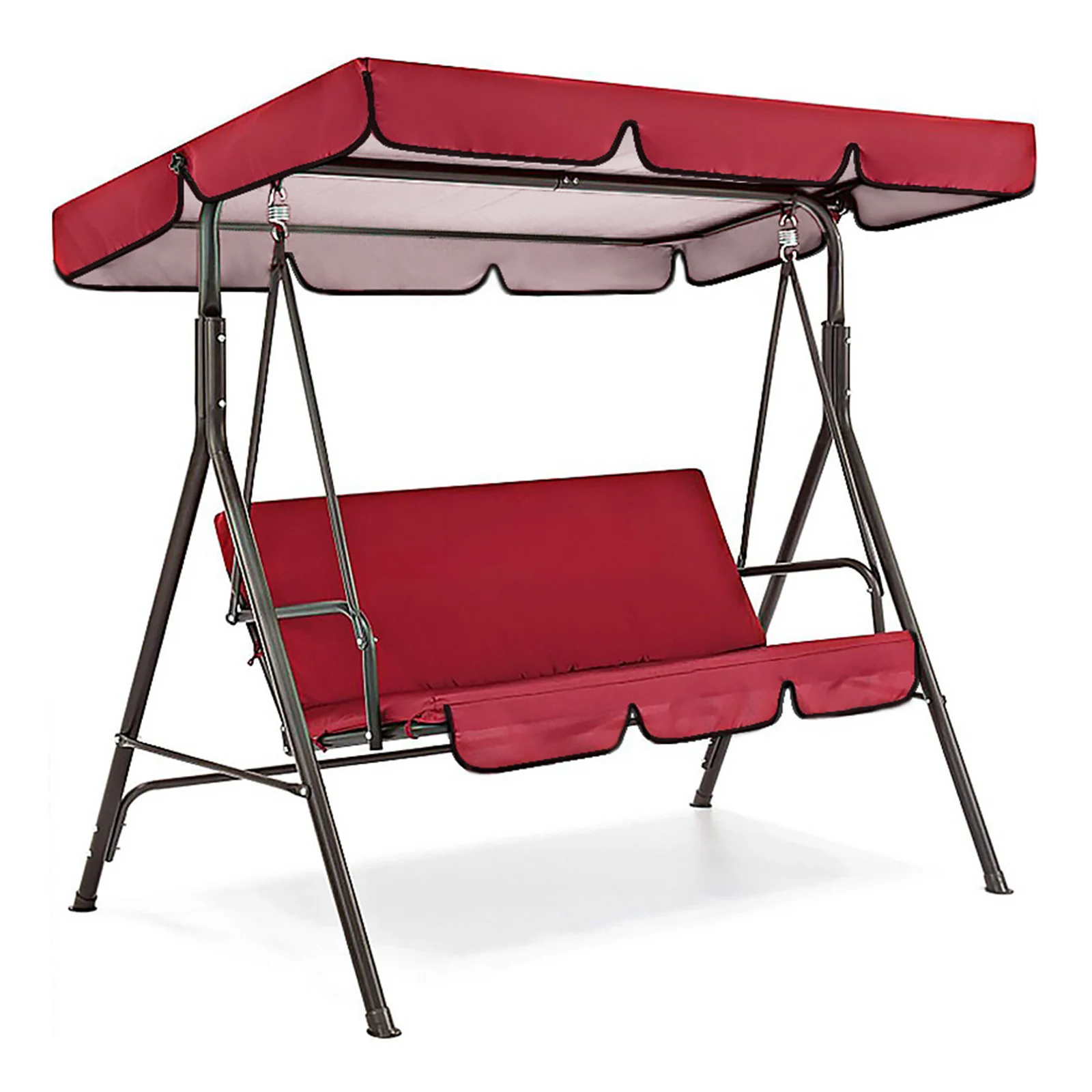 3 Seat Swing Awning Set Swing Canopy Cover and Swing Chair Cover Replacements Garden Yard Furniture Accessories Protector Cover