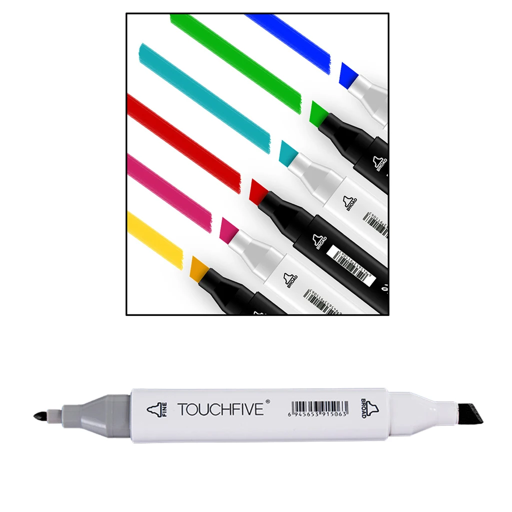 Dual Tips Permanent Marker Pen Alcohol Based Markers White for Art Supplies Pens Artist Coloring Highlighters Kits Double Head