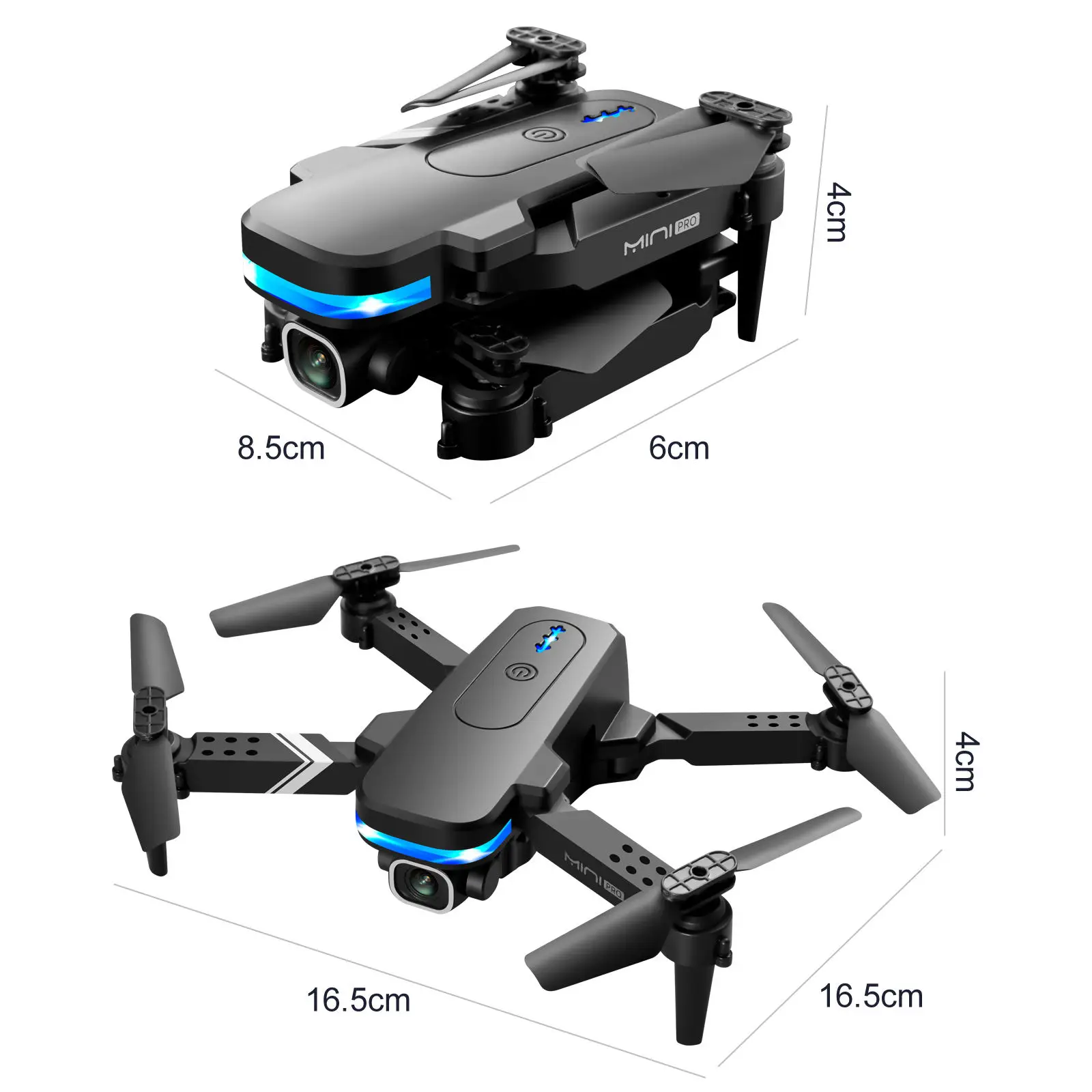 KY910 Foldable Drones Toys Mini 2.4G Remote Control RC Quadcopter Drones 360-Degree Flip with WiFi for Adults Outdoor