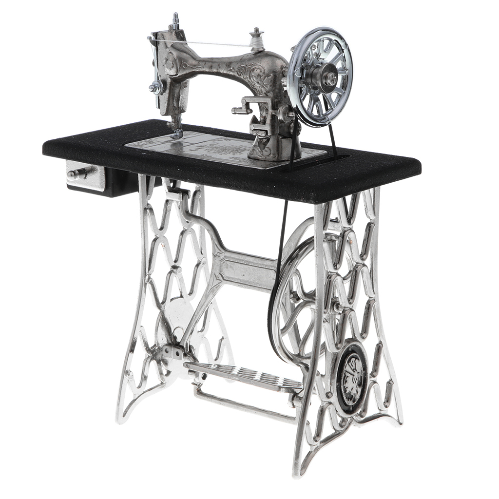 Replica 1/10th Alloy Table Style Sewing Machine W/Table Craft Diecast Model