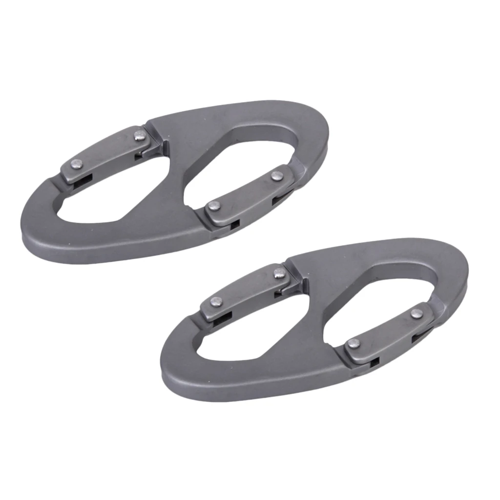 Perfeclan 2Pcs Aluminum Carabiner Snap Clip Hook Keychain Hiking Bottle Scouts Buckle Tool Hanging Key Chain Carabiner Hook