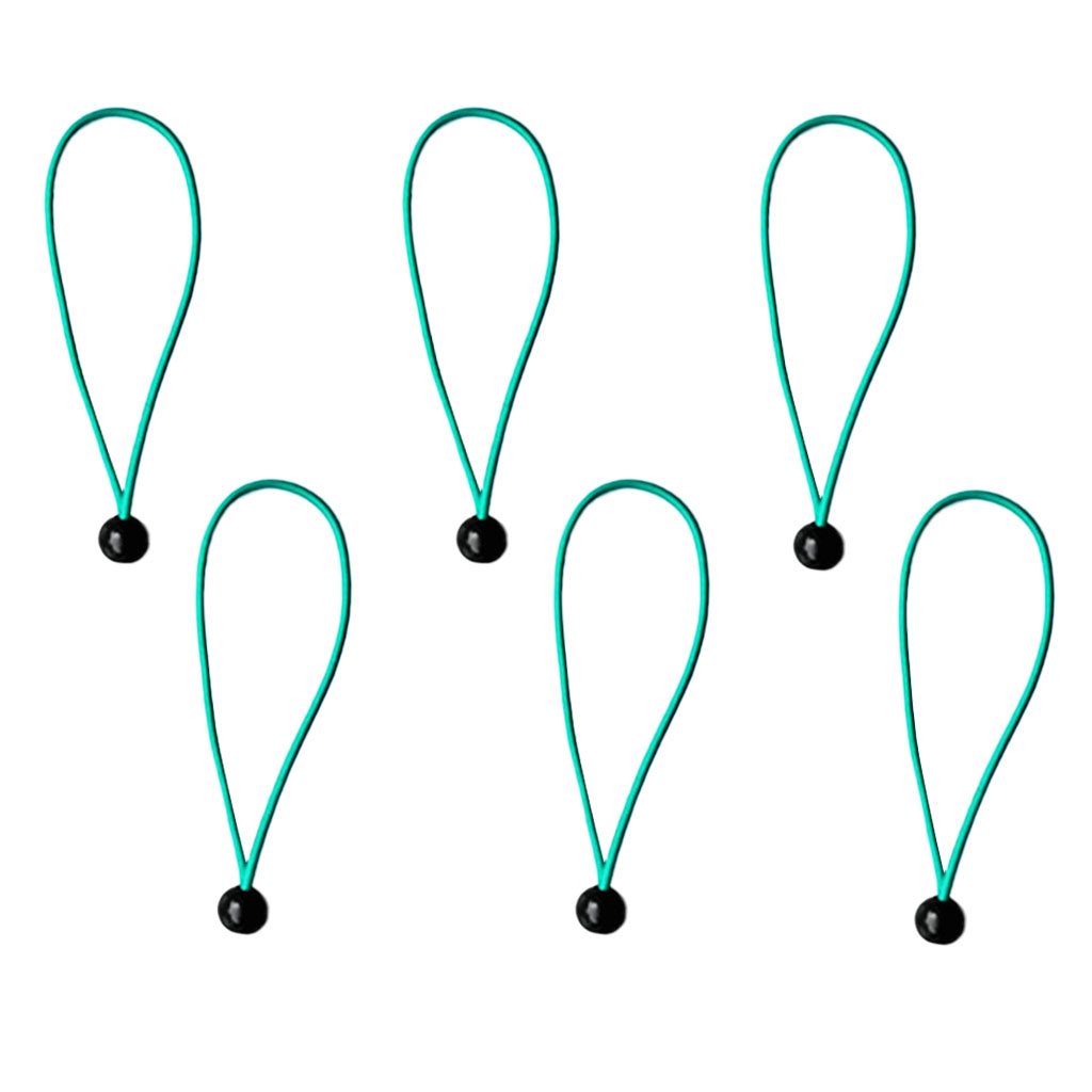 Pack of 6pcs 3mm 15cm Heavy Duty Ball Bungee Cords Tarp Canopy Flag Pole Tie down Ropes Elastic Straps