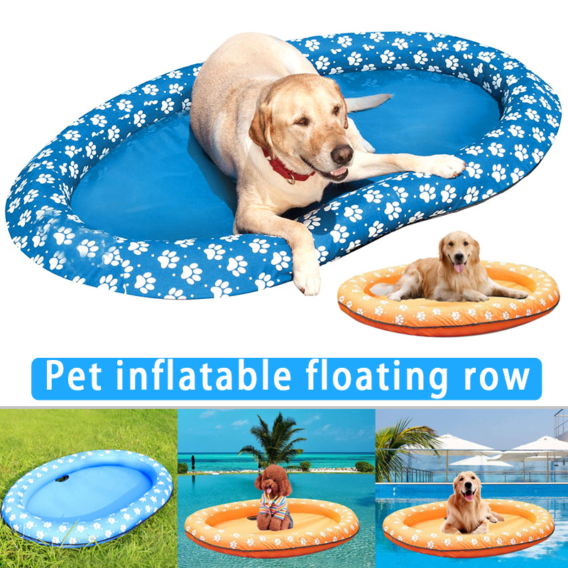 cão flutuante jangada jardim piscina de verão ao ar livre brinquedos de água jangadas flutuantes para animais de estimação suprimentos do cão inflável piscina flutuador