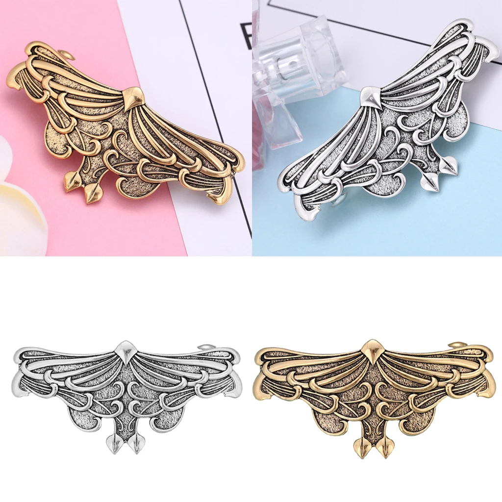Art Nouveau Hairclip Viking Metal Barrette Clip for Women Thick Hair Jewelry