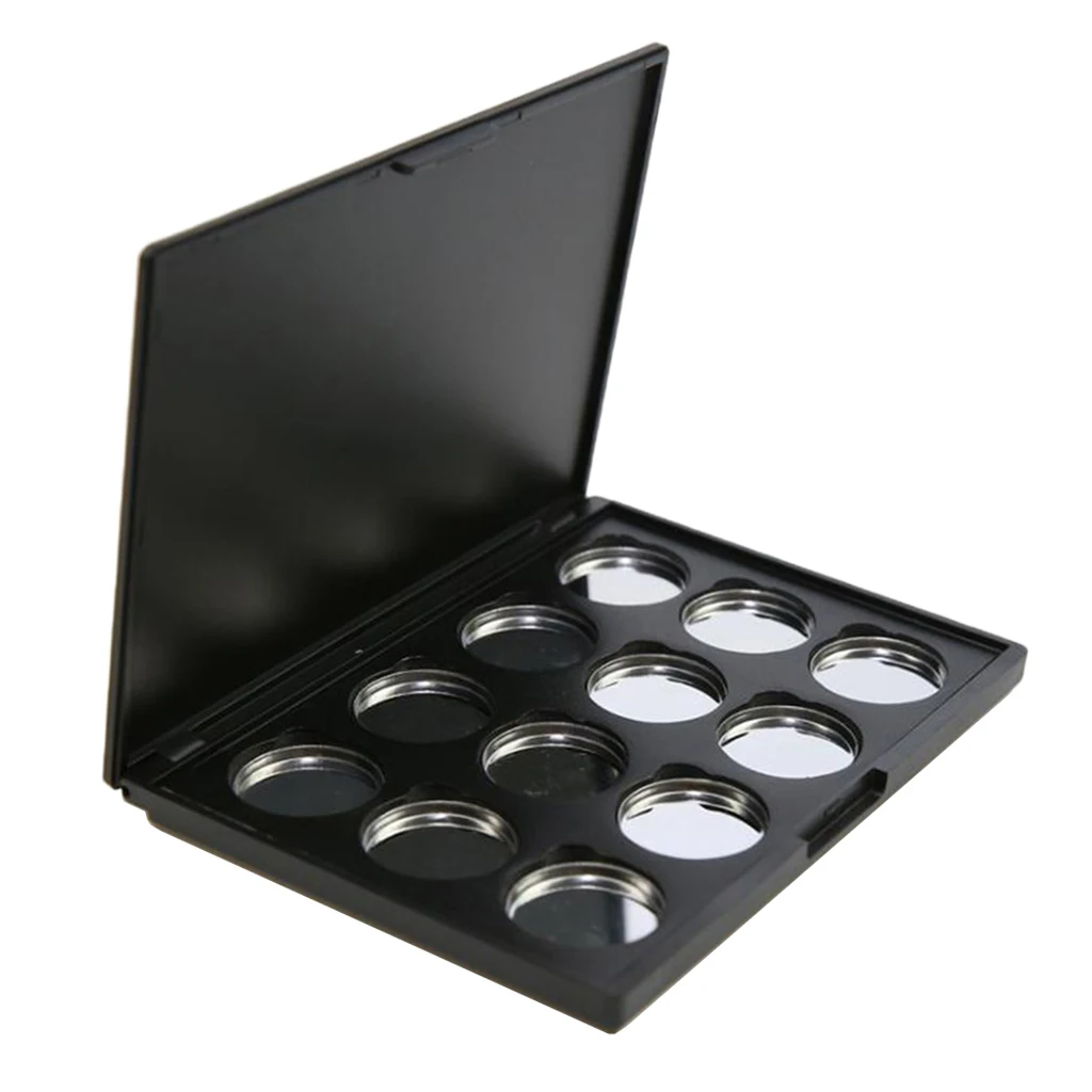 Magnetic Eyeshadow Makeup Palette Empty Blush Lipstick Container Case with 12Pcs