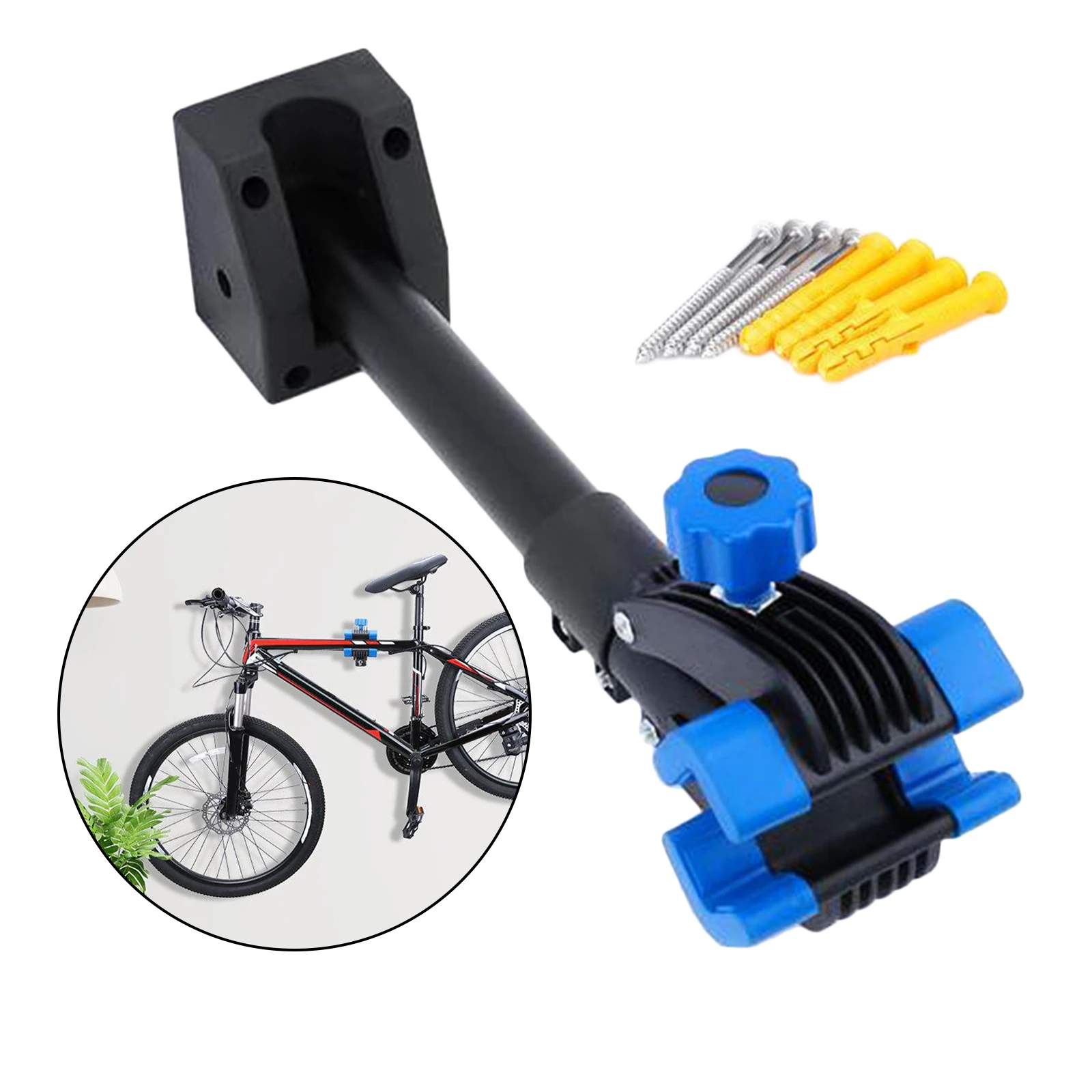 Adjustable Bike Wall Mount Rotatable Bicycle Stand Clamp Workstand Home Rack