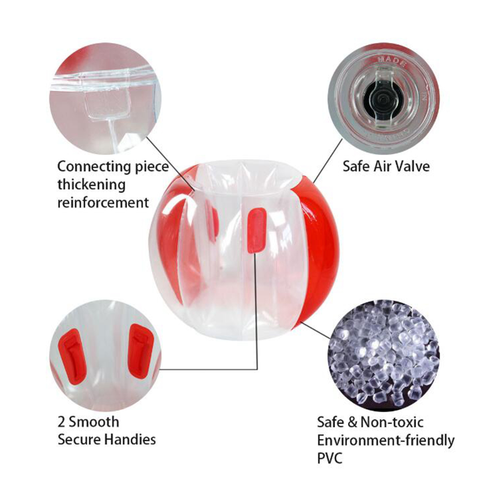 Inflatable Bubble Balls Junior Teens  Bumper Balls Game Kids Bumper Soccer Ball Giant Human Hamster Knocker Body  Ball