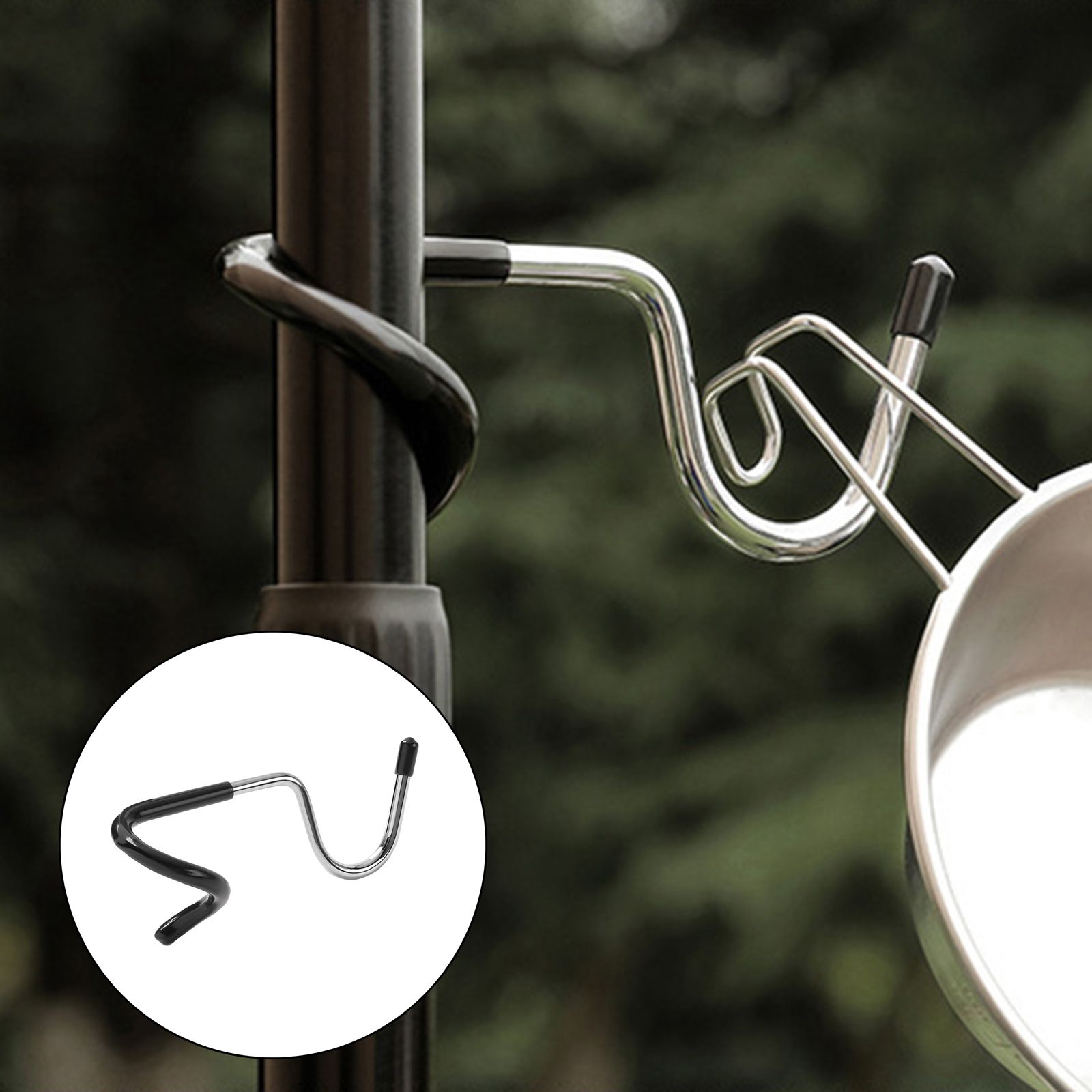 2-Way Lantern Light Portable Lamp Holder Tool Branch Holder Tent Pole 2 Way Lantern Hook for Fishing Adventure Outdoor Camping