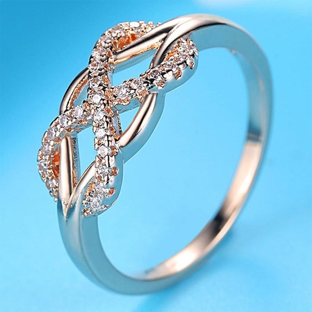 Delysia King Women Rose Gold Infinite Love Ladies Ring Fashion