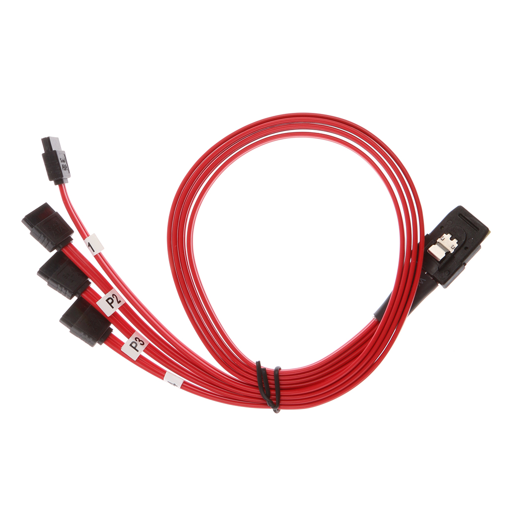 Mini SAS SFF-8087 to 4xSATA HDD Hard Drive Cables Forward Breakout Lead
