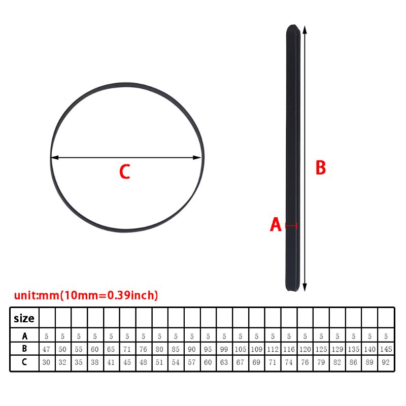 5mm Wide Turntable Rubber Belt Replacement Flat Drive Belt for Vinyl Record Player Belt-Driven Turntables