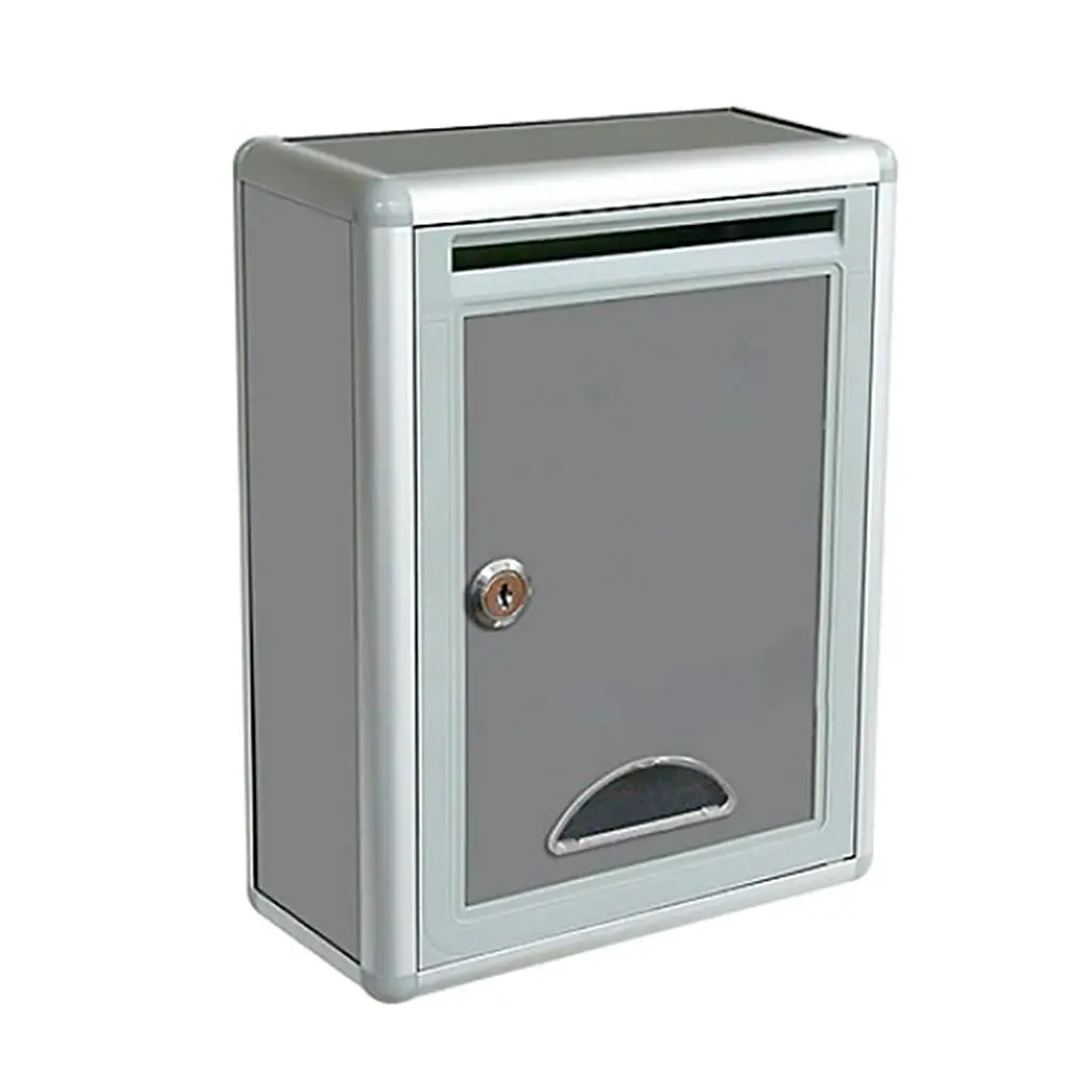 High Quality Aluminium Lockable Secure Mail Letter Post Box Mailbox Postbox Retro Home Garden Letter Mail Box Garden Ornament