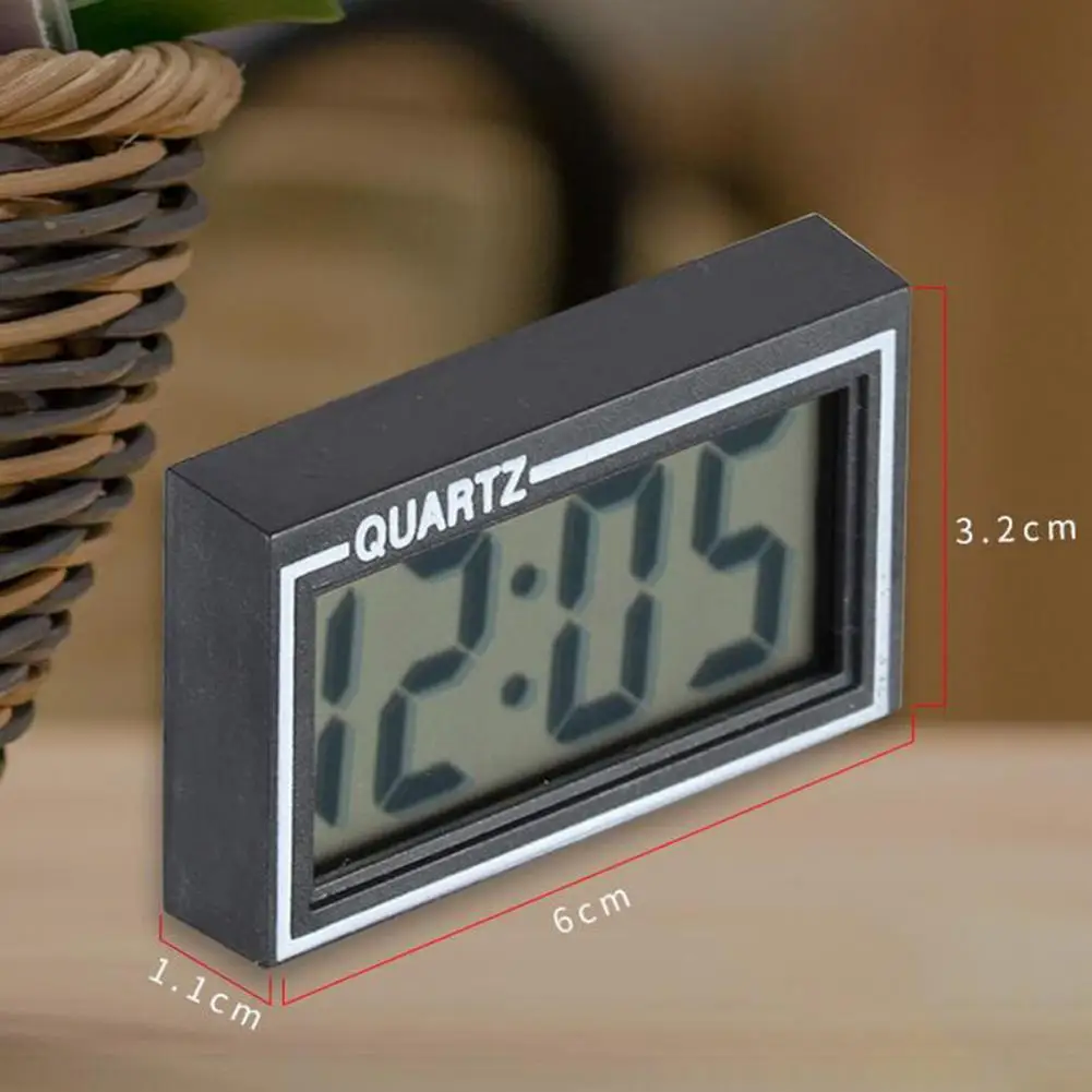Mini Digital LCD Screen Table Auto Car Dashboard Date Time Calendar Small Clock 