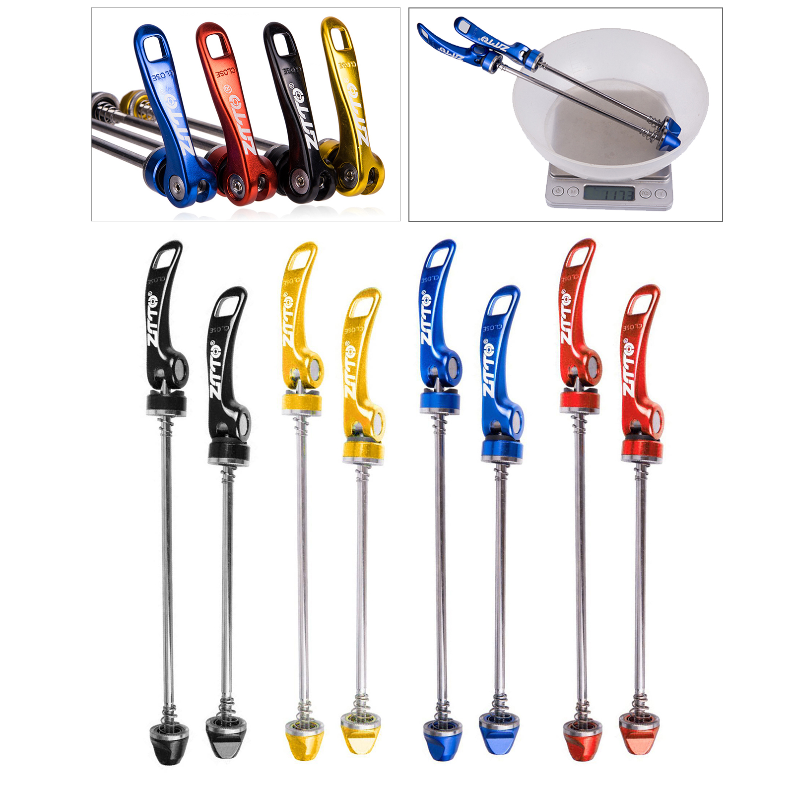 2pcs Mountain Bike Axle Quick Release Wheel Front and Rear Skewers Hubs Wahoo Thru To Adapter Bmx Wheel Mtb Extender