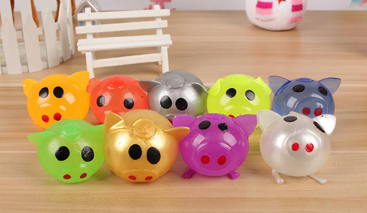 mochis squishy toys 1Pcs Jello Pig Cute Anti Stress Fidget Splat Water Pig Ball Vent Toy Venting Sticky Pig Squishy Antistress Relief Funny Gift squishy mesh ball