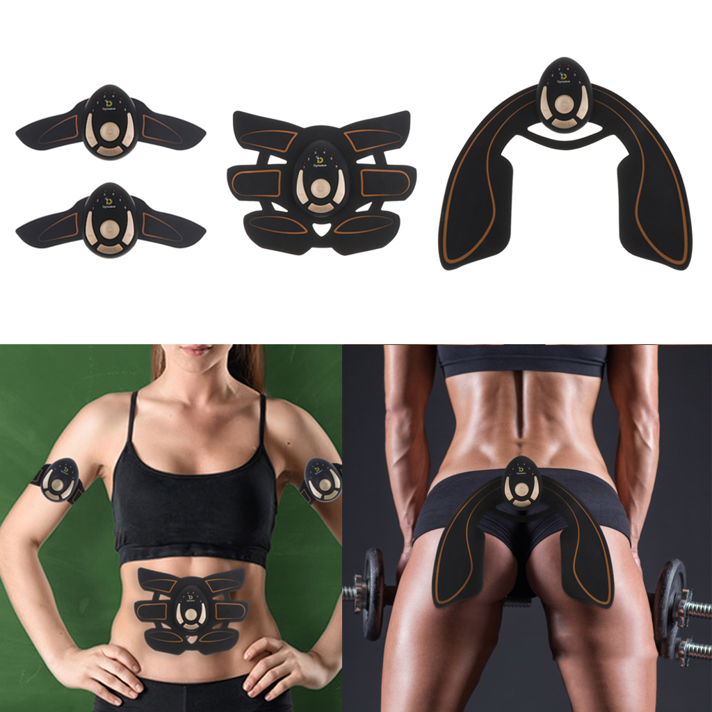 6 Pads Abdominal Muscle Stimulator Thigh Arm Sticker Arm Toning Belt Hip Trainer Buttocks Lifting Toner   Burner