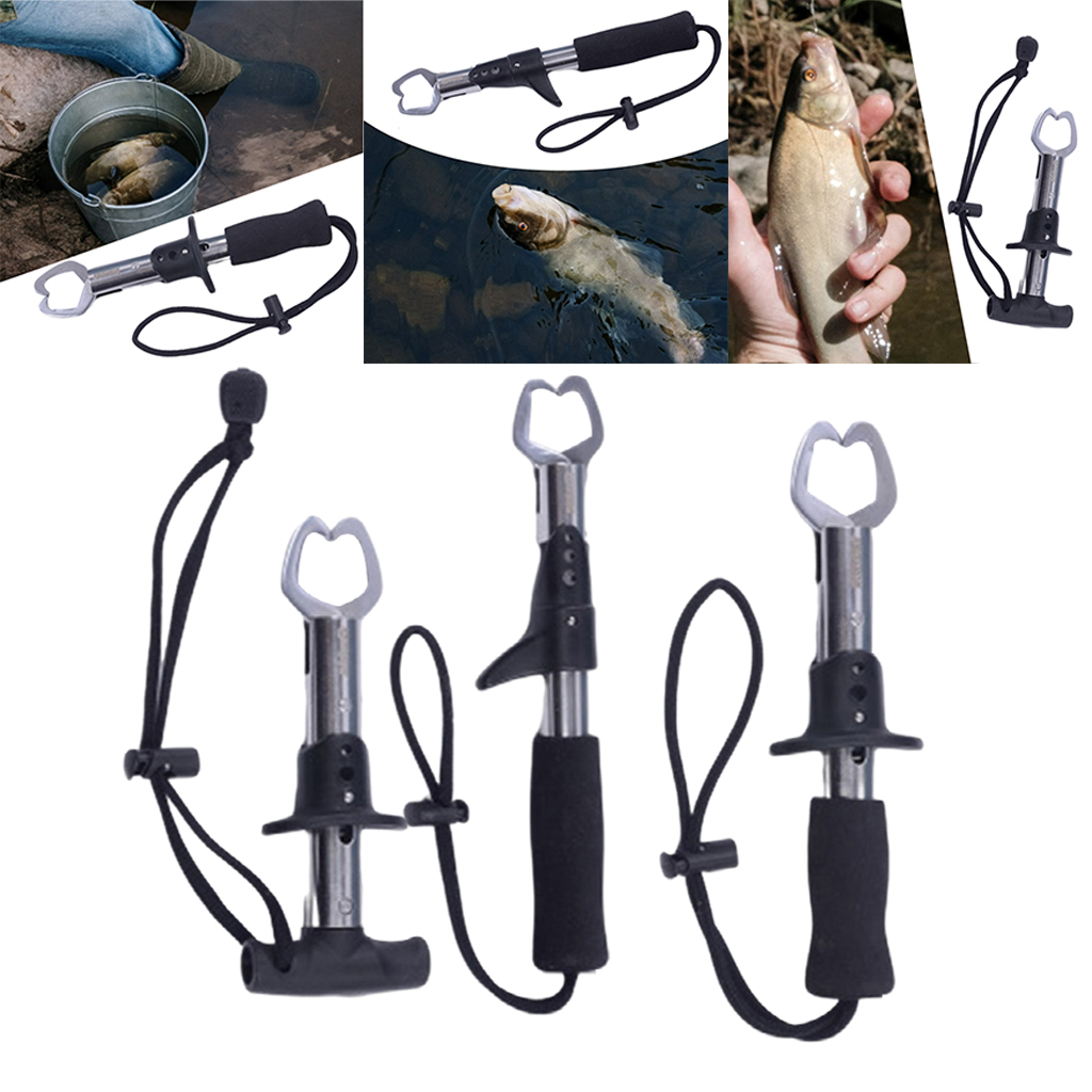 Fish Lip Gripper 15KG with Scale Ruler Fishing Lip Gripper Tool