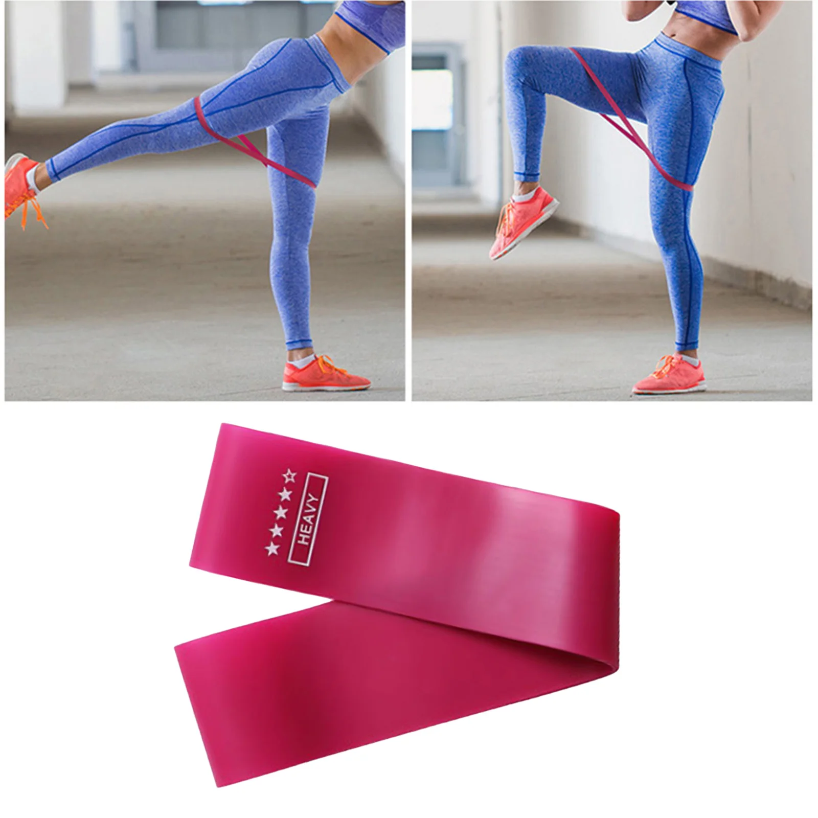 Sports Training Gym Non Slip Resistance Band 5 level for Legs and Butt 5-40lb