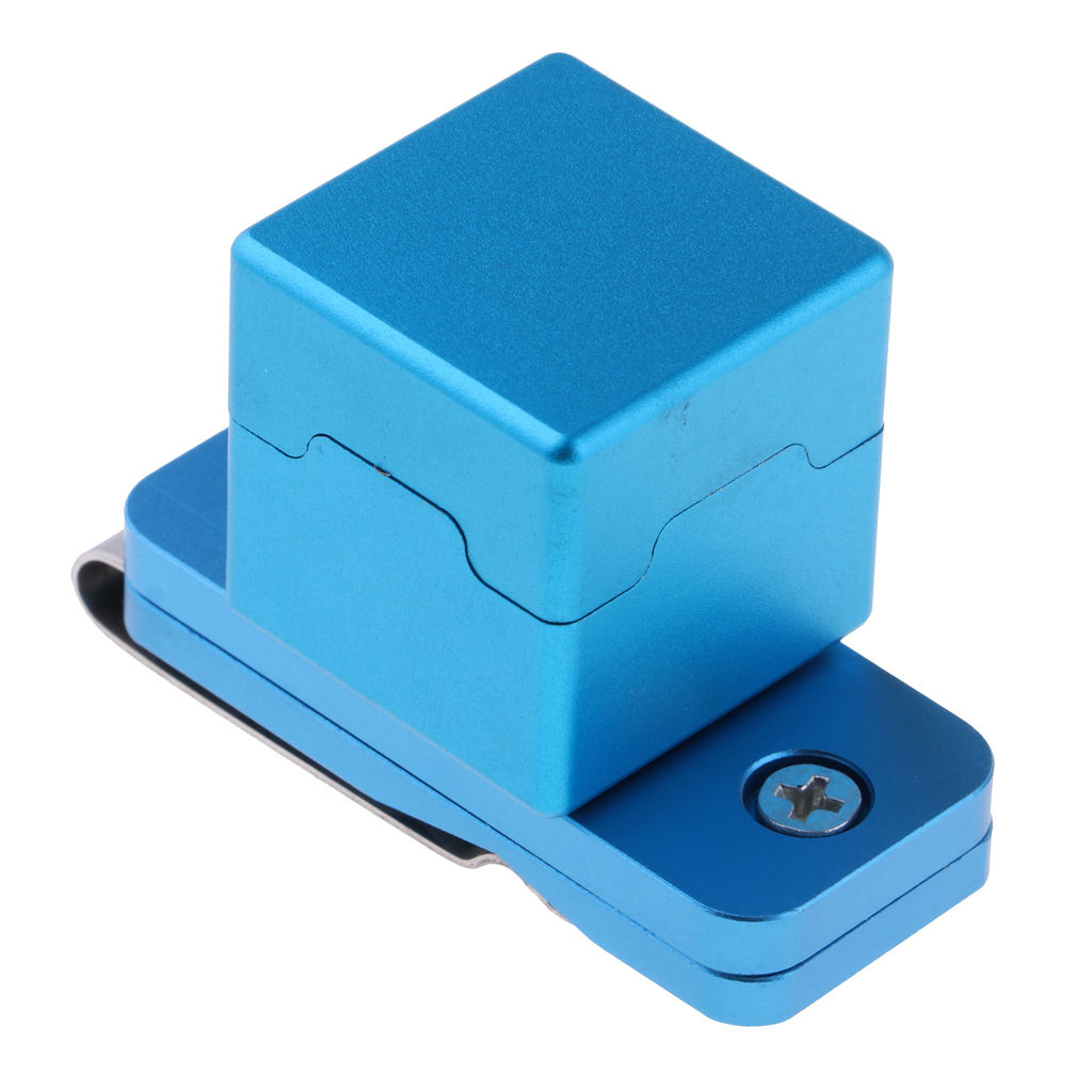 Pocket Pool Chalk Holder Billiard Chalk Box Durable Chalker Accessory Cue Tip 30x30x30mm with Chalk Clips