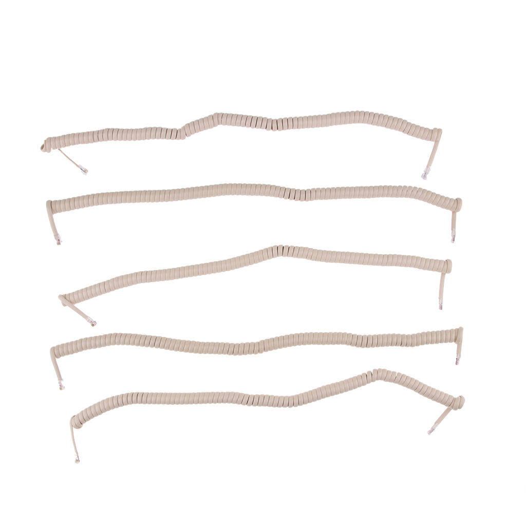 Telephone Handset Cord Cable Spiral Coiled Length 1.25 To 9.8ft