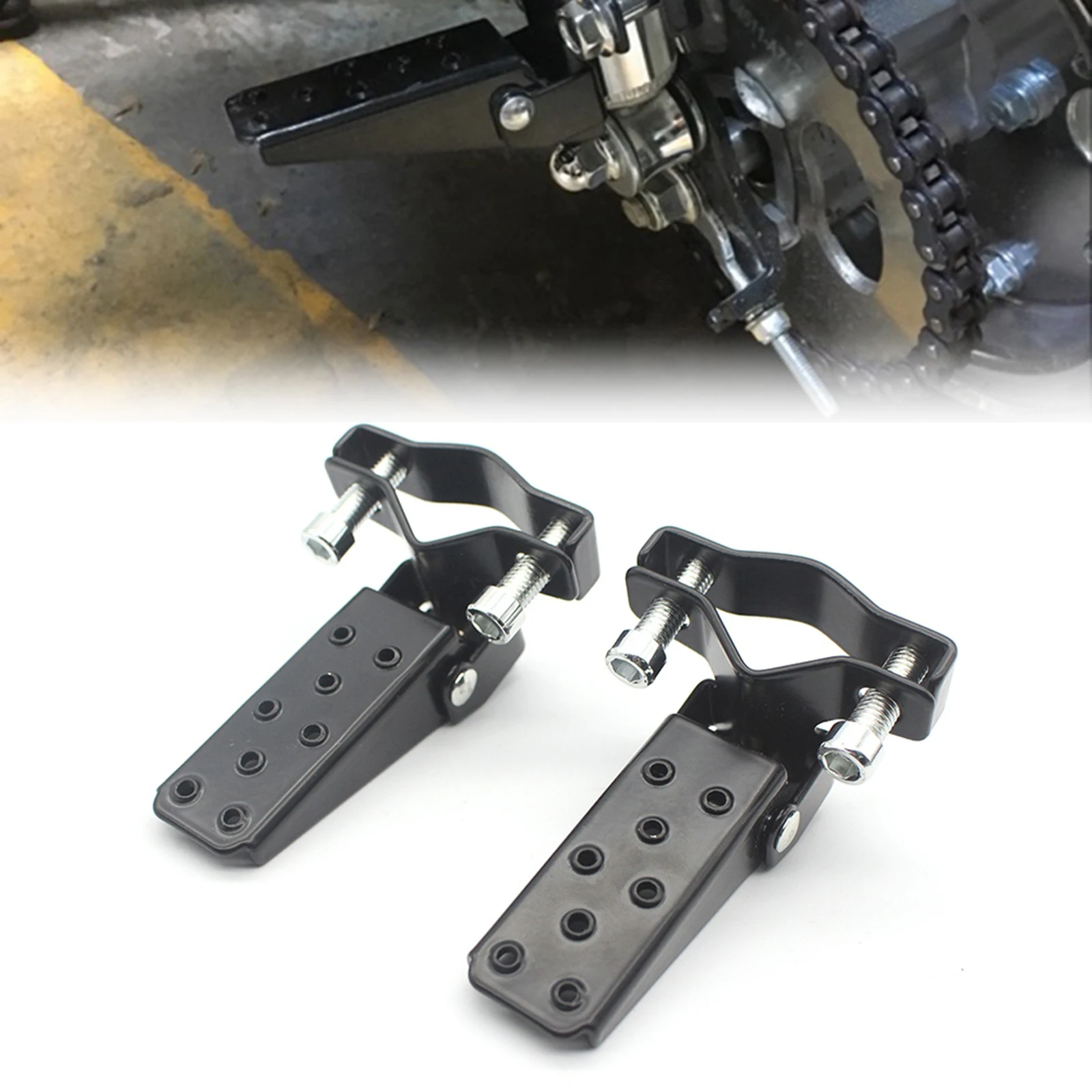 1Pair Motorcycle Footrests Pedals 25mm-30mm Accessory Spare Parts Durable