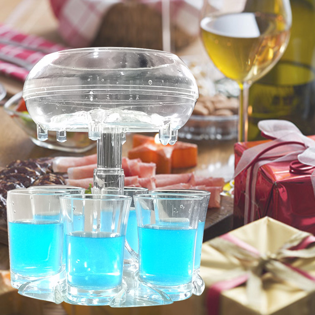 6 Shot Glass Dispenser Holder Cup Portable Party Gifts Bar Shot Dispenser