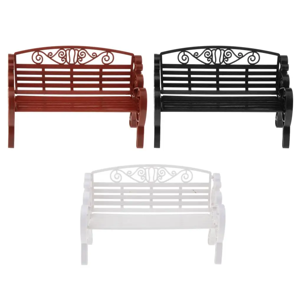 Park Benches Model Train 1:6 Scale Bench Chair Settee for Model Train Scenery Railway Layout