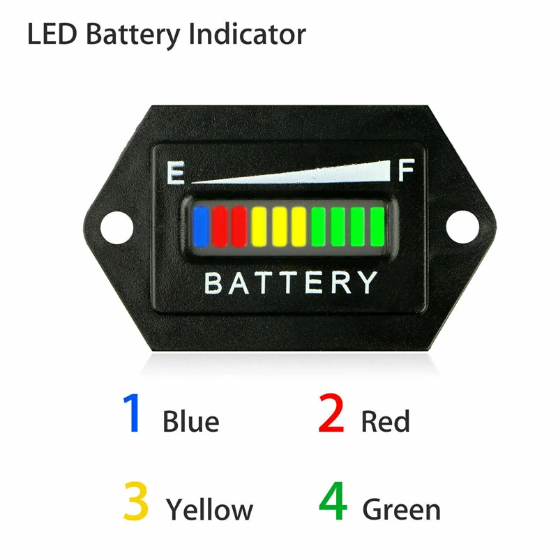 volt indicador de bateria medidor indicador led medidor para ezgo clube carro yamaha carrinho golfe scooters do motor acessórios