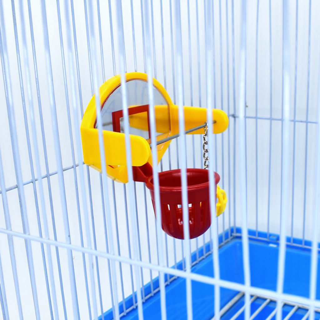 Bird Playground Trick Basketball Stacking Foraging Toy for Conure Chicken Cage Education Play Activity Foot Toys