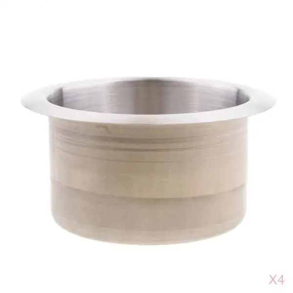 4pcs 85mm Marine Boat RV Cup Drink Water Holder Support Built-in Rust Proof Stainless Steel Recessed Cup Drink Holder 