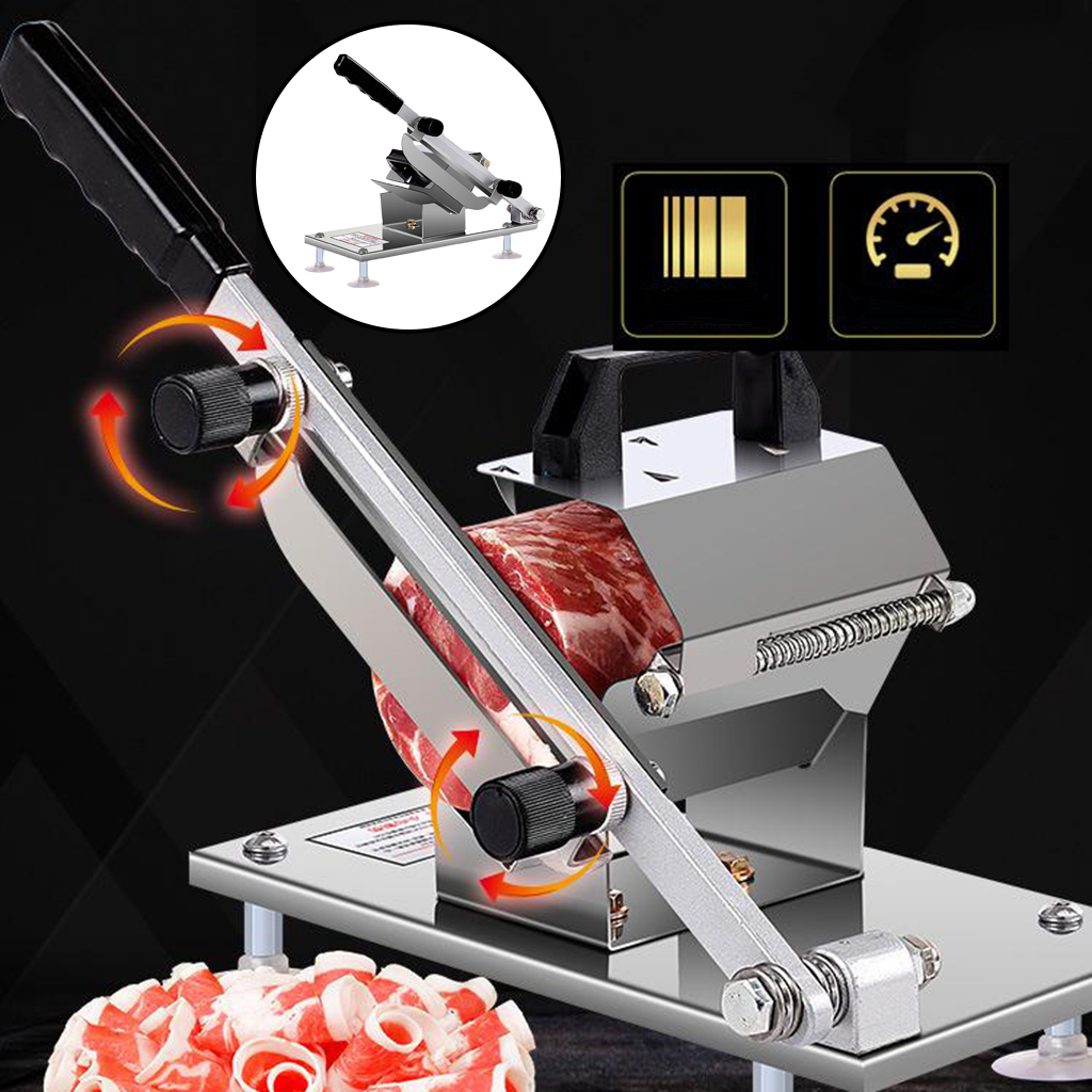 Aço inoxidável manual de carne congelada slicer