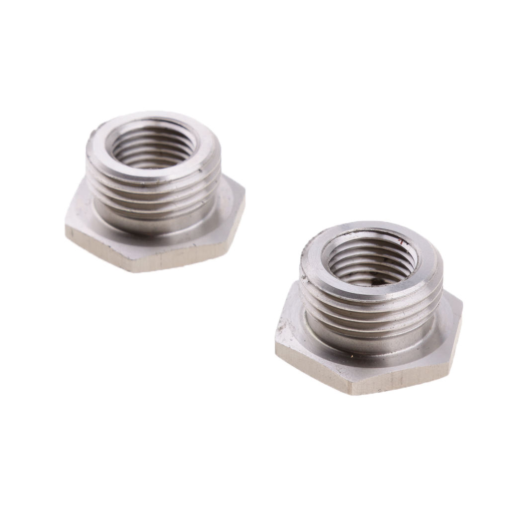 2 Pieces Reduce O2 Sensor Plug Adapter 18mm to 12mm Exhaust Pipe for Harley