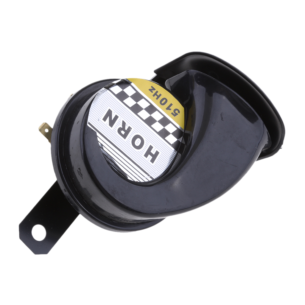 Car Motorcycle 110dB Loud Snail Air Horn Siren Waterproof 510hz 12V DC Black
