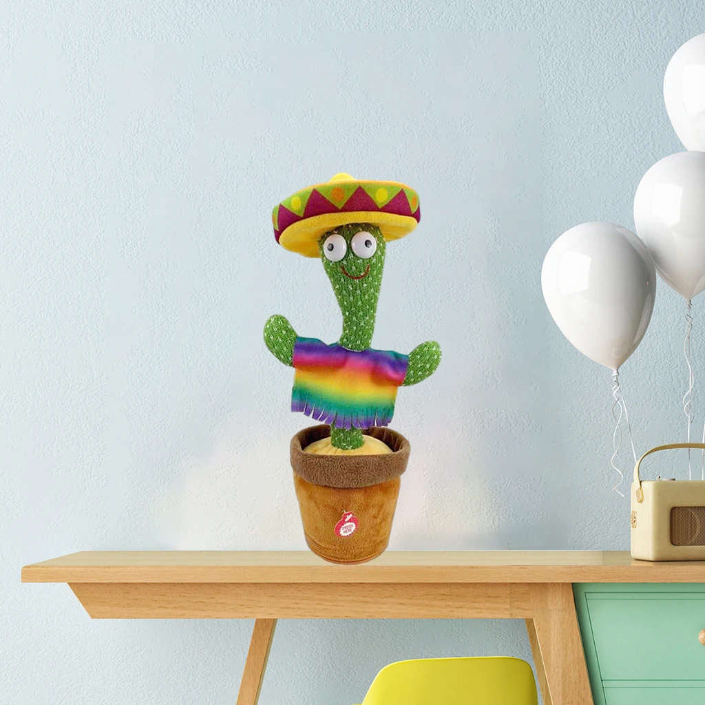 Dancing Cactus Doll Plush Toy Shake with Song & Dance Early Educational Toy