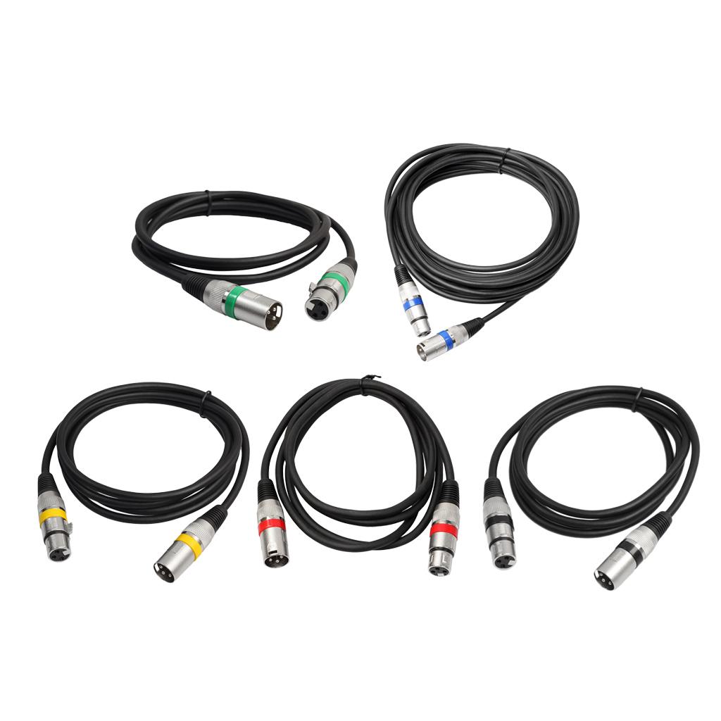 Durable 5PCS PVC XLR Male to Female Guitars Stereo Amplifier Audio Cables Cords 300cm/9.84ft