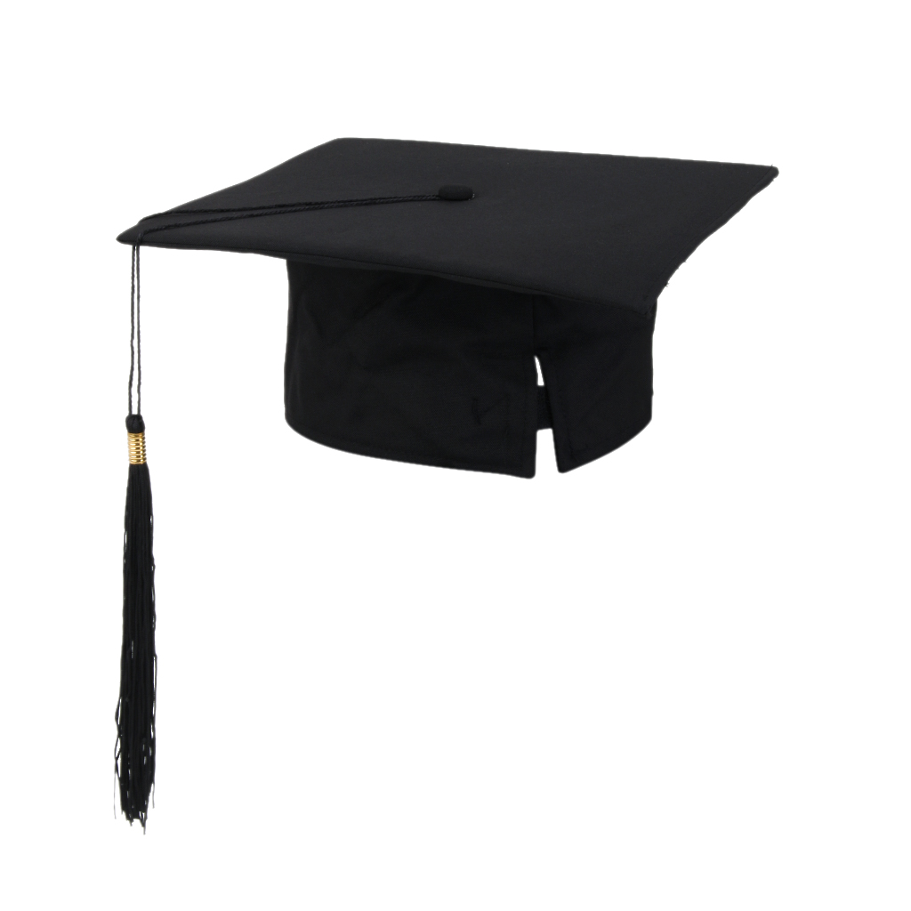 Black Mortar Board Adults Graduation Hat Cap Dress Accessory For Student