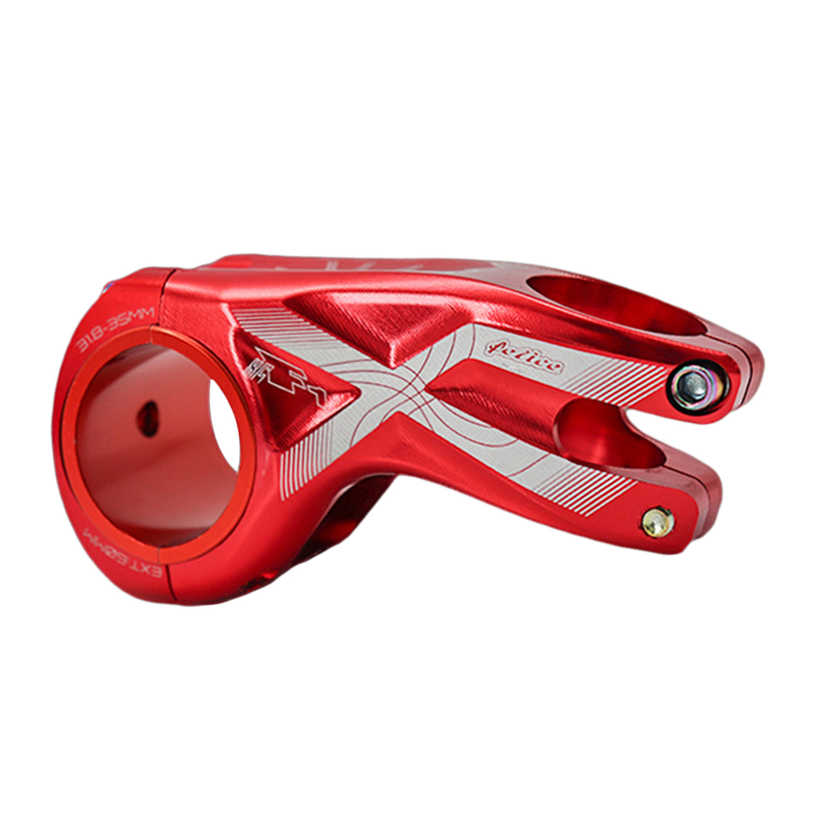 Solid Mountain Bike Stem 31.8mm Aluminum Alloy 4-Bolt MTB BMX Bike Stem Short Handlebar for Road Mountain Bike Gear Cycling Part