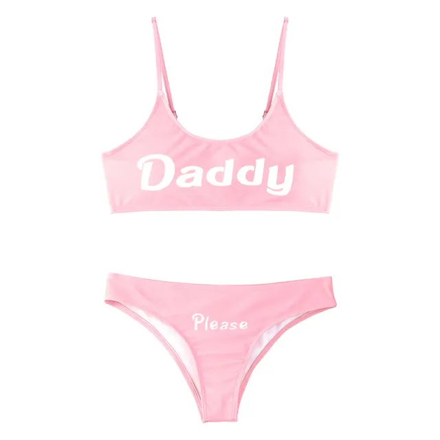 Yes Daddy Swimwear Teen Girl Adult Lingerie Set Anime Cosplay Underwear  Swimsuit