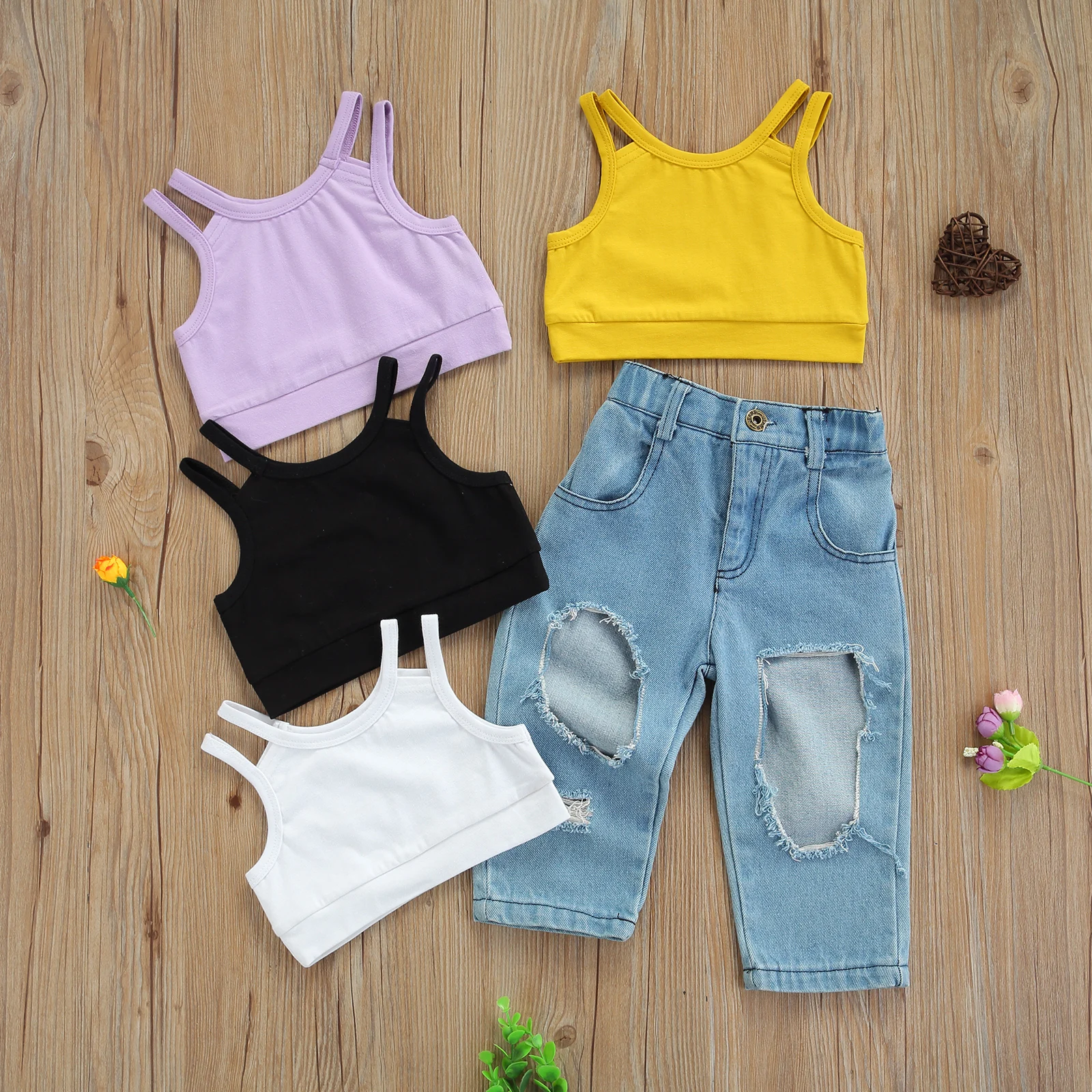 Cropped Camisoles For Women Solid Color Sleeveless Girls Short