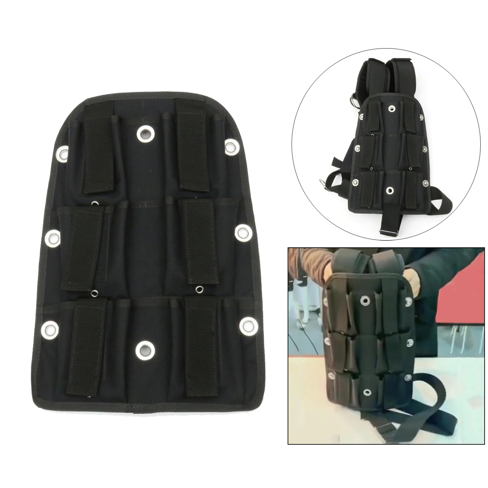 Diving Backplate Harness Dive Weight Plate Carrier Pad 13lbs Accessories