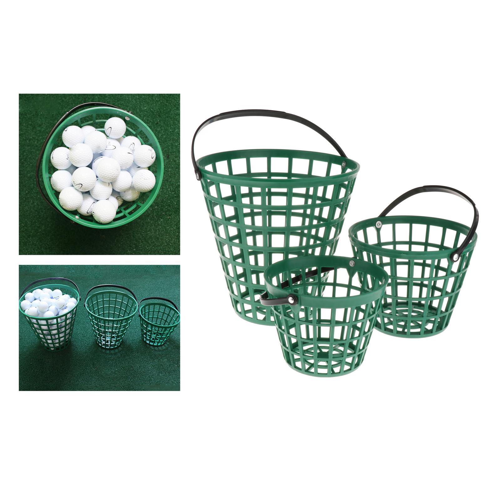 High Strength Golf Ball Basket, Durable Golf Course Balls Carrier Carry Bucket Container, Ball Holder with Rotatable Handle