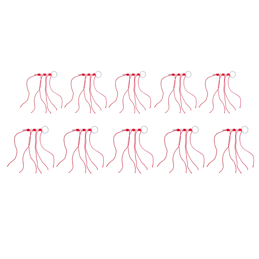 10pcs Stop Knot Durable Red Braided String Knots Outdoor Fishing Accessory Tackle Tool for Rock