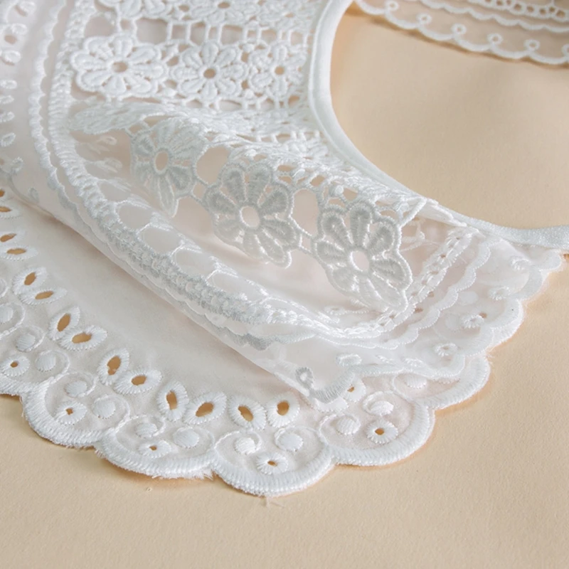 pacifier for baby Embroidery Floral Lace Fake Collar Shawl 3 Layer Scalloped Trim Capelet Necklace baby accessories