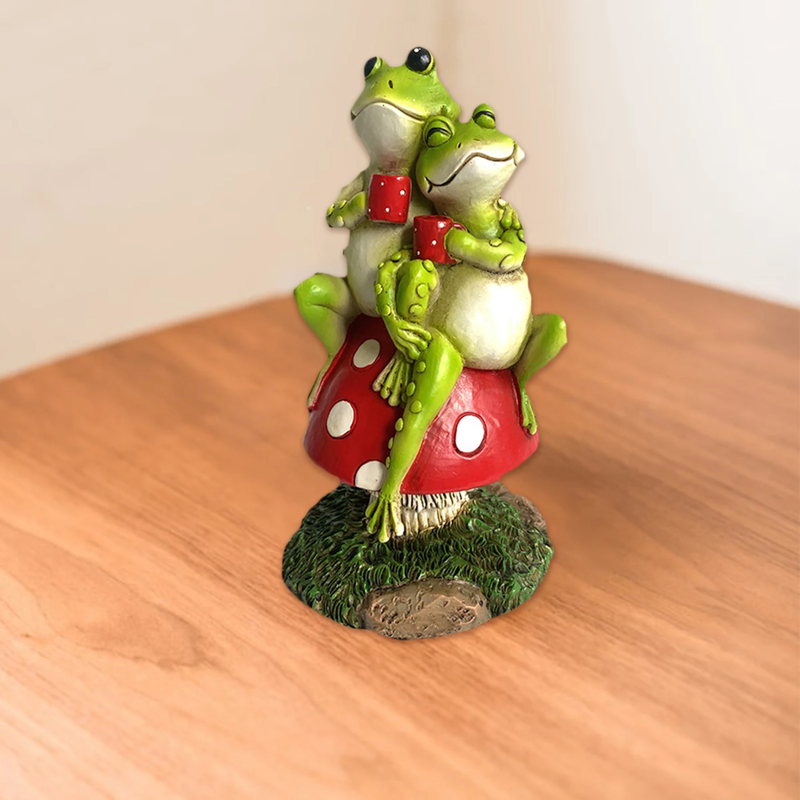 Resin Couple Frog Figurines Outdoor Animal Statue Yard Garden Decoration Ornament Flower Bed Modern Decorative Crafts