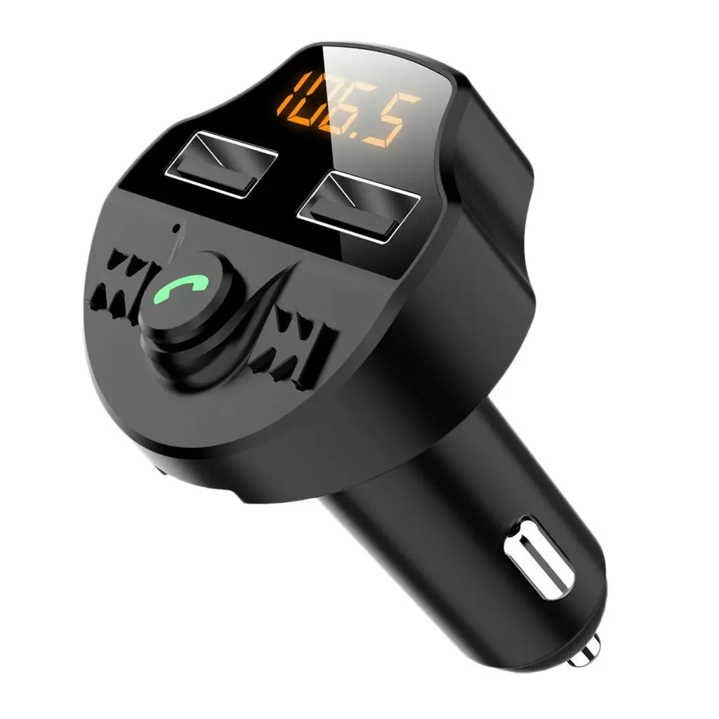 Car Kit Handsfree Wireless BT5.0 FM Transmitter LCD MP3 Player Audio Smartphone USB Charger DC 12V Dual USB Car Accessories
