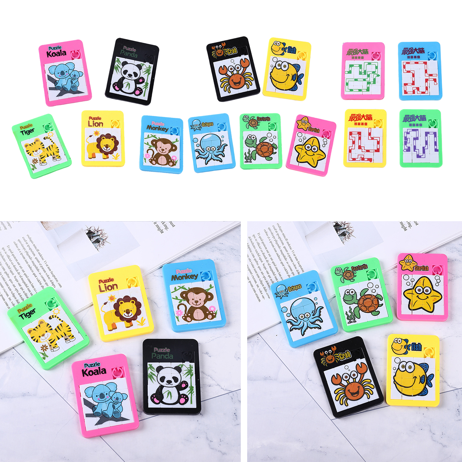 Cartoon Animal Jigsaw Puzzles Toys Matching Game Educational Learning Toys